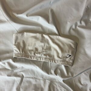 Gymshark White Bandeau Sports Bra